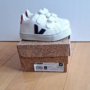 Veja Kids White and Black Sneakers